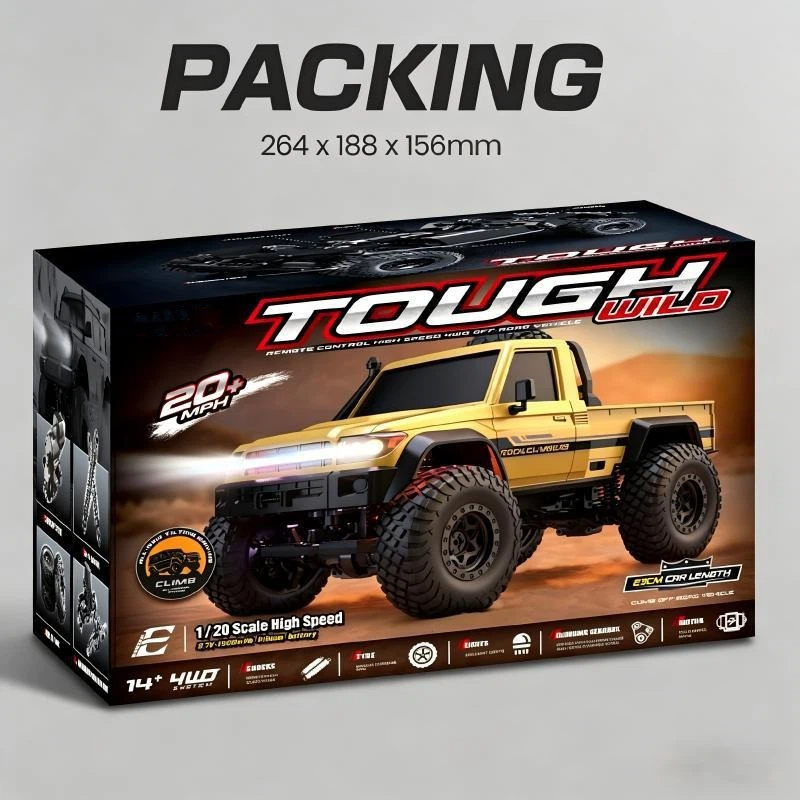 Tam Orantılı 1/20 4X4 RC Palet - Outdoor Power Meter Bike incelemesi ve fiyatı